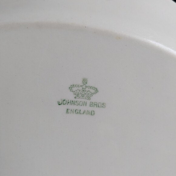 Vintage Johnson Bros Old English Oval Platter Pink Roses - Picture 4 of 8